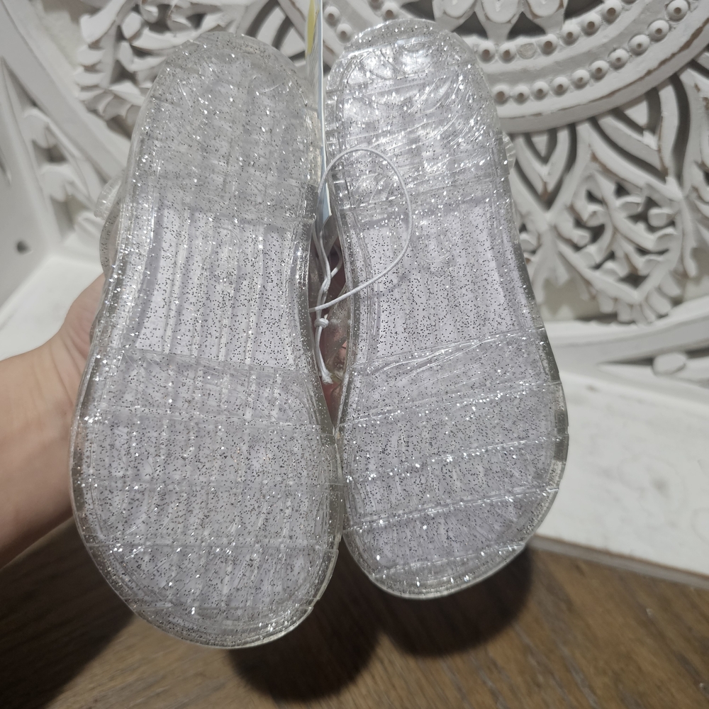 NEW Cat & Jack Kids Lemon Sandals - Clear and Yellow (Scented) Size 7 - Picture 4 of 4